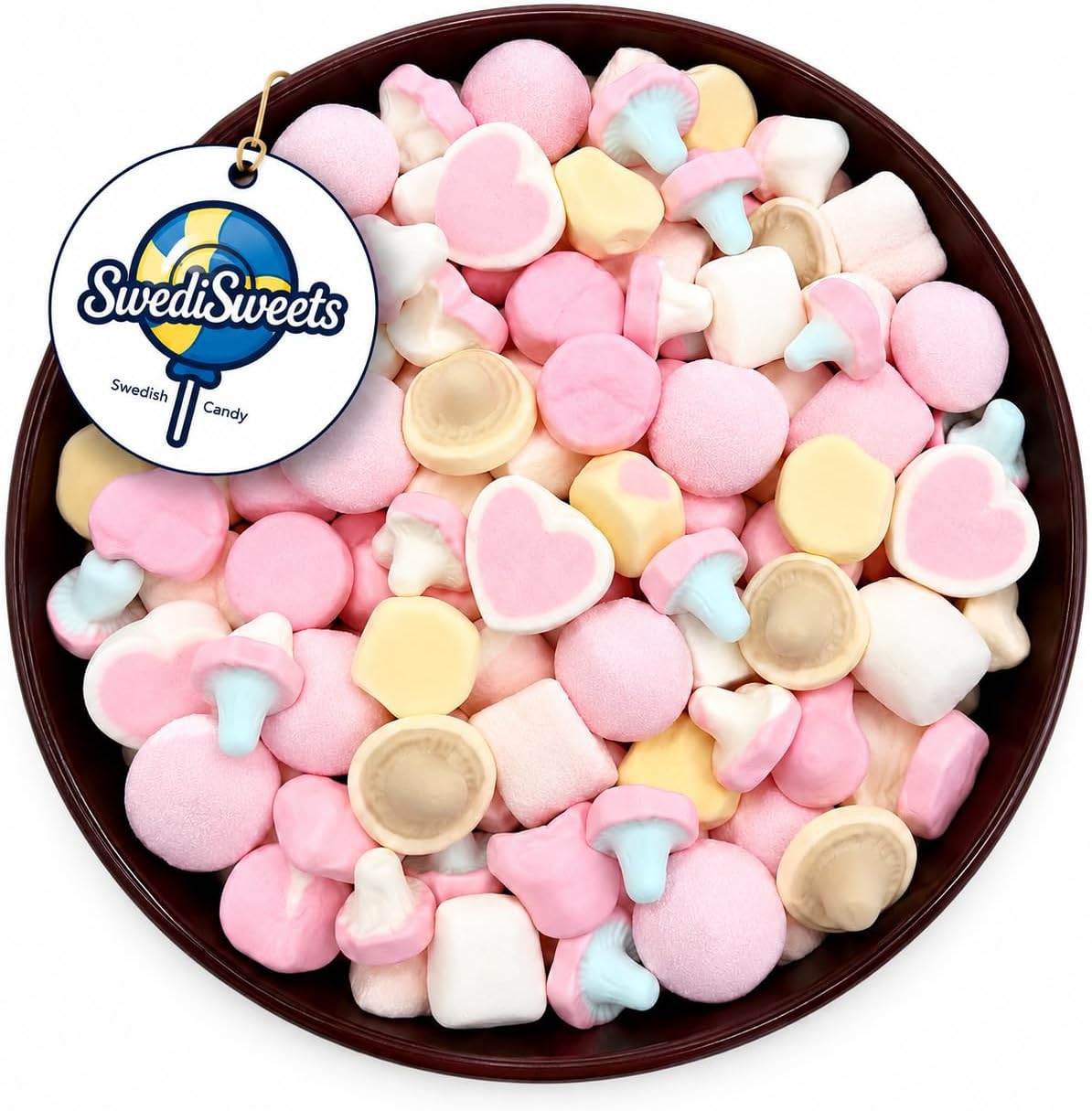 Generic Marshmallow Foamy Mix front view of bulk candy bag.