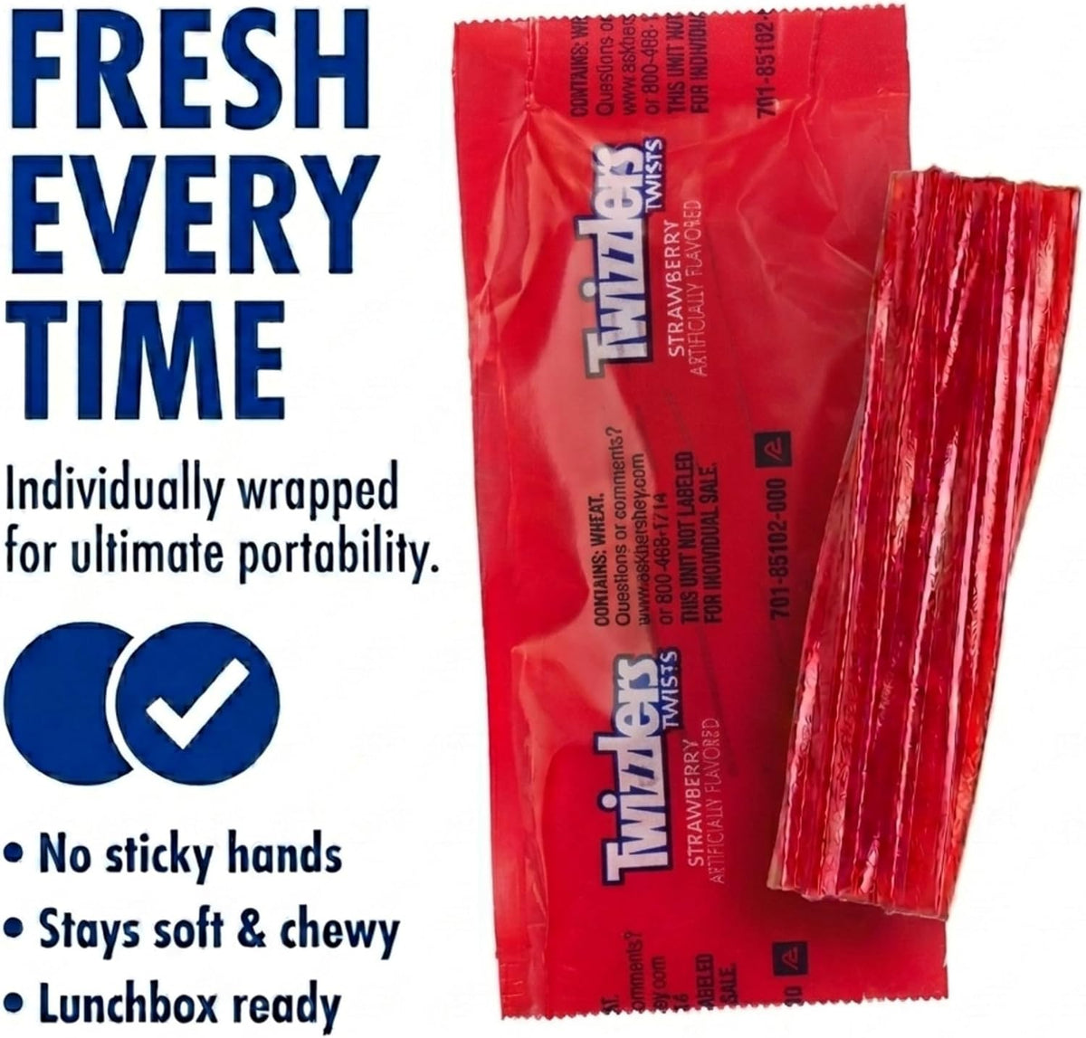 Bulk pack of red candy twists perfect for office snacks and candy buffets