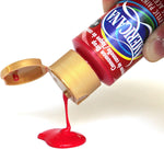 DecoArt Americana acrylic paint packaging and bottle back instructions