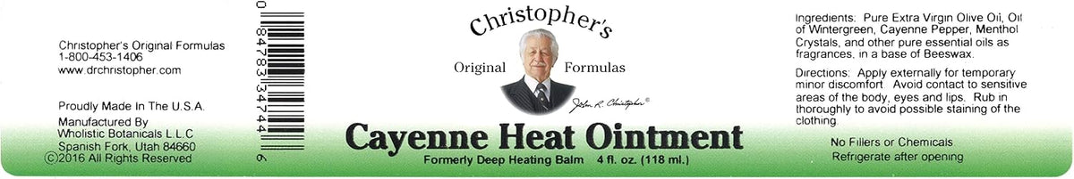 Dr. Christopher's natural warming herbal balm jar texture display