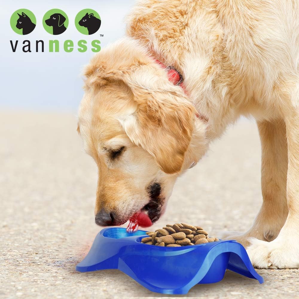 Van Ness large dog bowl dual compartments angle view