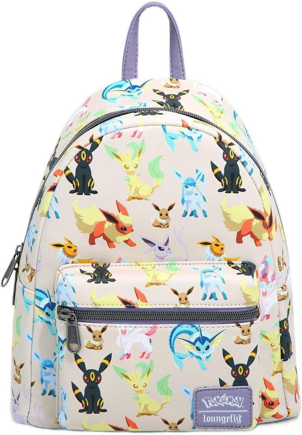 Hot Topic Loungefly Pokemon Eeveelutions Mini Backpack front view accessory