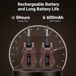 LEKATO wireless guitar system dual USB charging cable and units