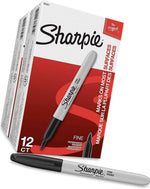 Sharpie permanent fine point marker front view box packaging