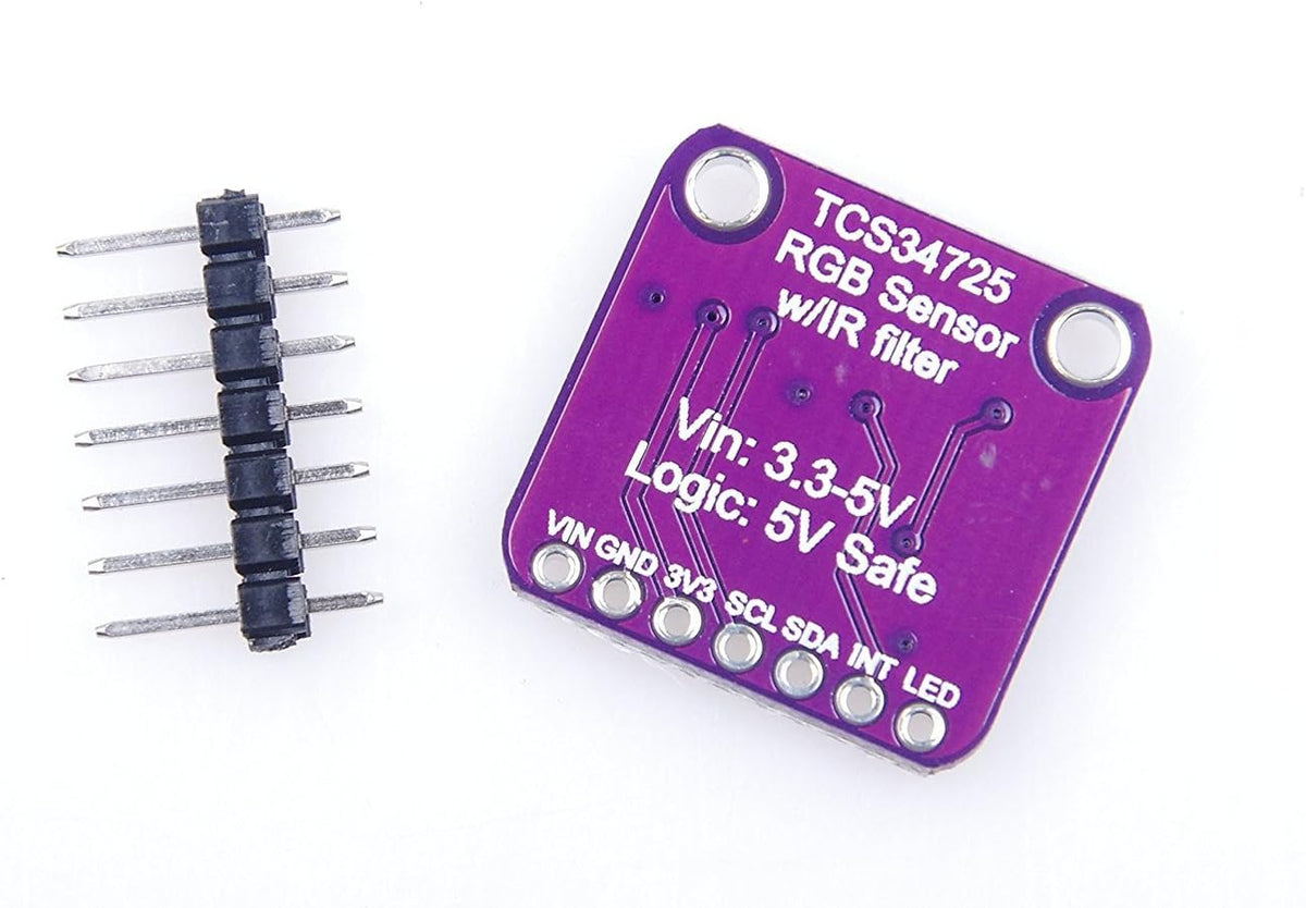 HiLetgo TCS 34725 module pinout closeup