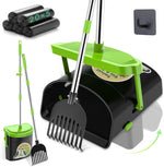 UPSKY Dog Pooper Scooper Swivel Bin and Rake Kit front view for outdoor pet waste cleanup