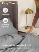 Wrinkle resistant hotel luxury bed sheet set folded