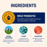 Premium dog allergy relief soft chews formula ingredients list.