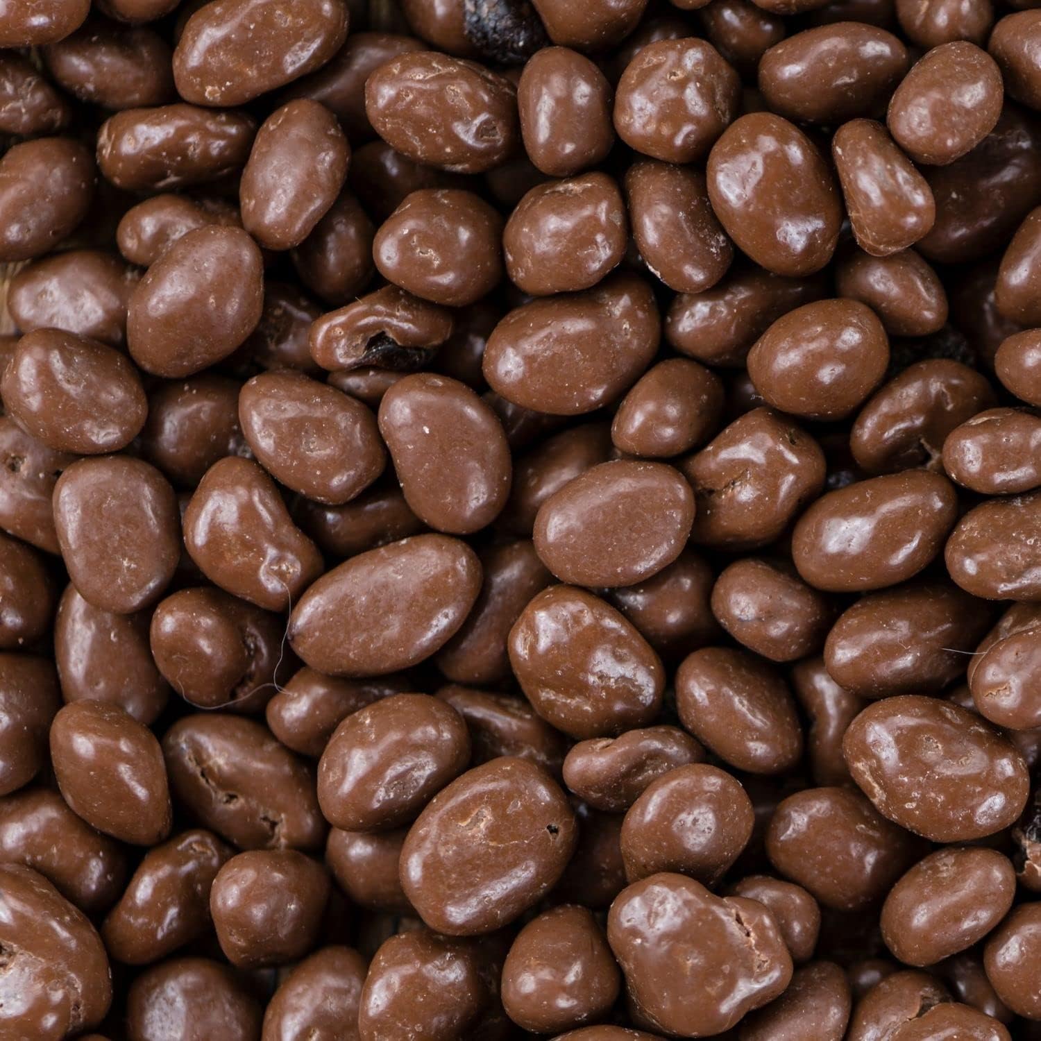 Its Delish gourmet milk chocolate covered raisins front view 2 pounds