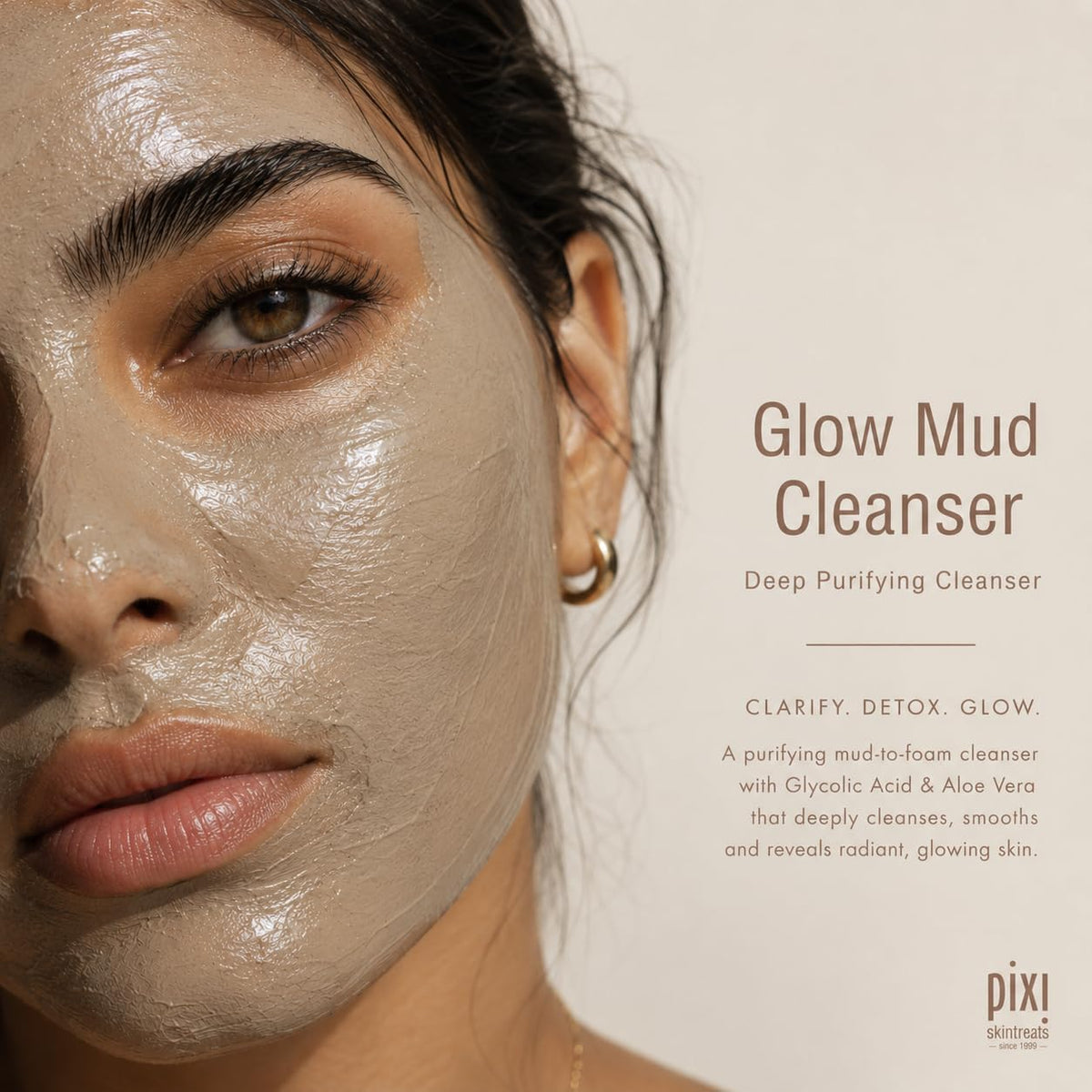 Pixi daily exfoliating face wash tube with glycolic acid
