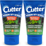 Cutter Poison Ivy Oak and Sumac Scrub front view bottle for soothing skin care.