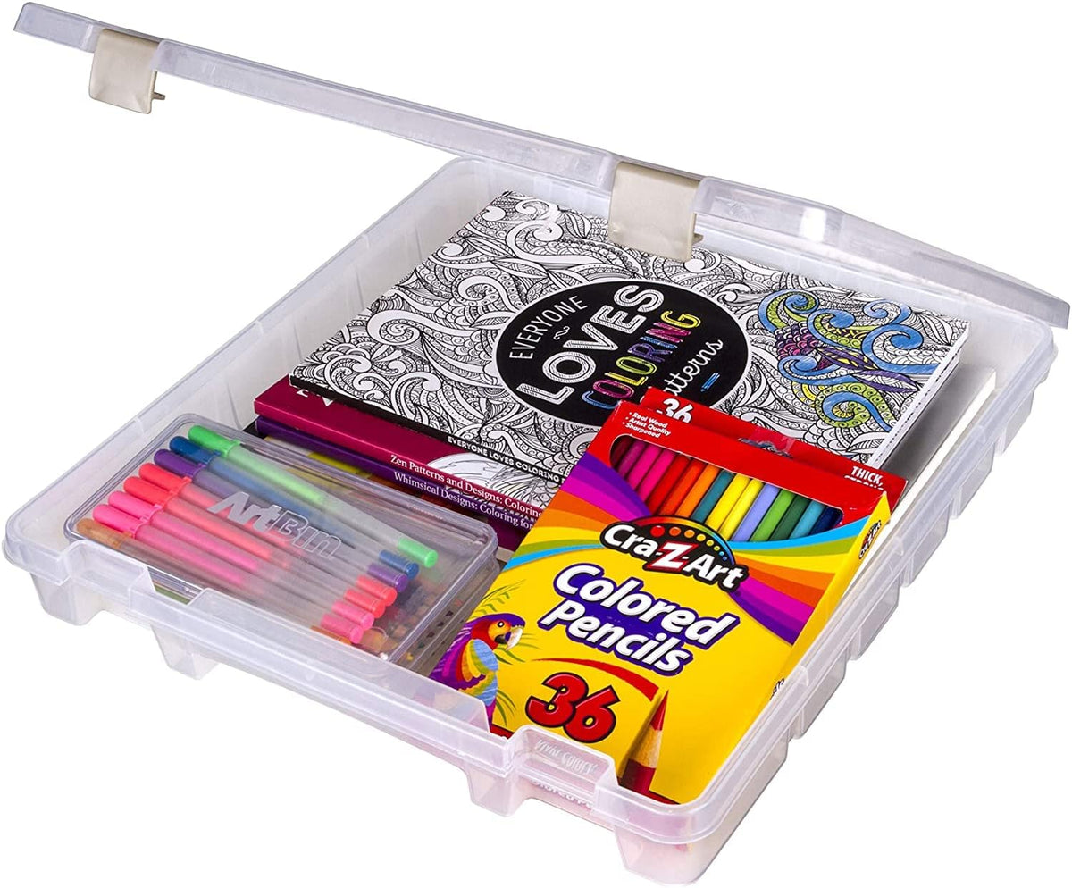 ArtBin 9101AB Super Satchel Slim with Removable Dividers, Art & Craft Organizer, [1] Plastic Storage Case, Clear, Divided Compartments - Image 9