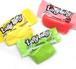Assorted fruit flavored individually wrapped soft chew taffy pieces