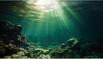 Underwater Fish Tank Background Under The Sea Cave Style Aquarium Background Ocean Floor Cave Sunlight Fish Tank Backdrop Tropical Fish Aquarium Terrarium Backgrounds Decorations 48x20in - Image 15