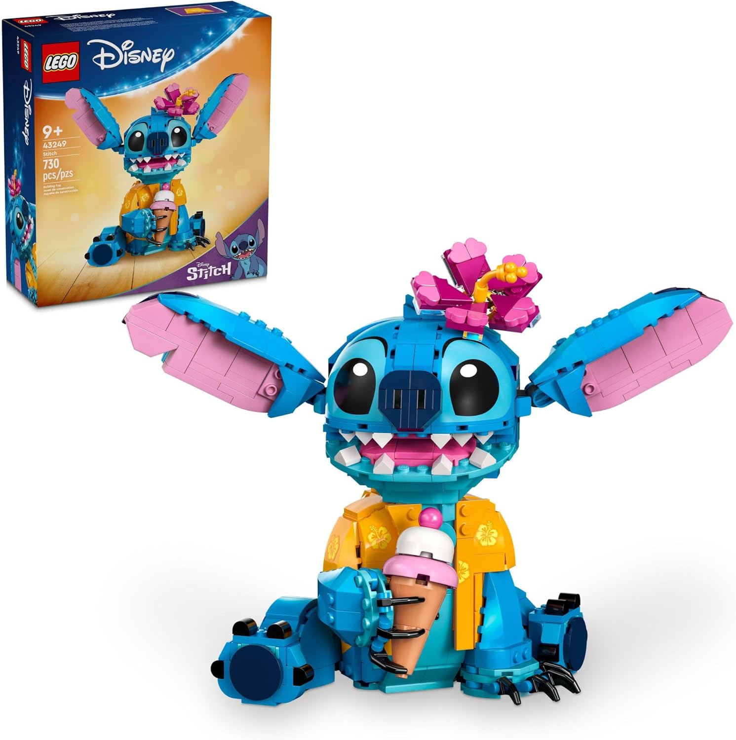 LEGO Disney Stitch 43249 buildable figure front view