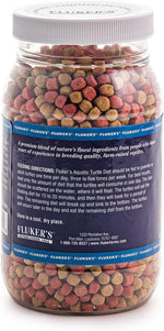 Flukers premium food pellets for freshwater turtles packaging close up