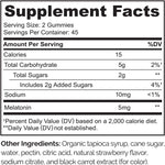 Naturelo Melatonin Gummies ingredient list and dietary details