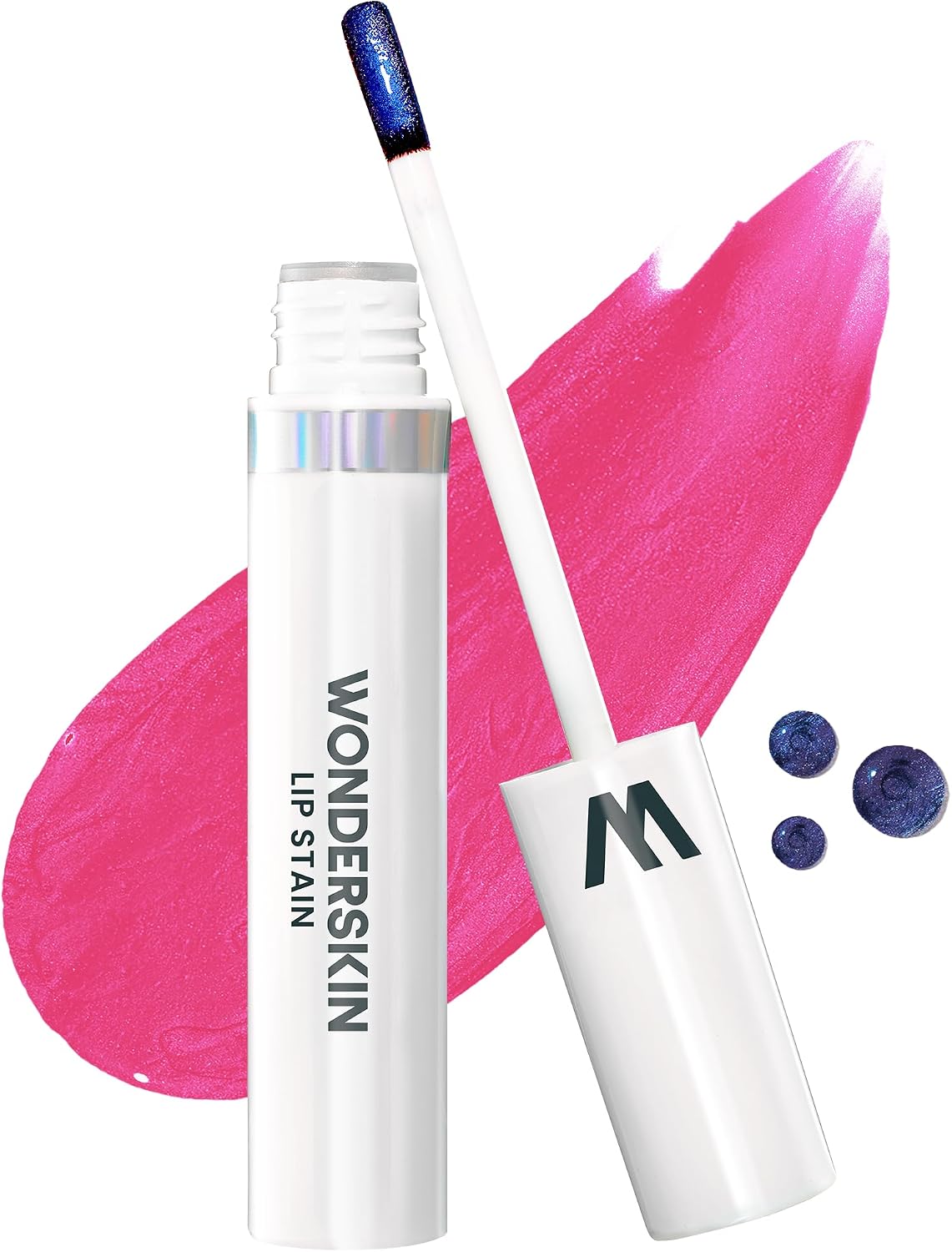 Wonderskin Wonder Blading Lip Stain Masque front view long lasting pink lip tint.