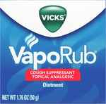 Vicks VapoRub Topical Ointment front view showing blue packaging and white logo