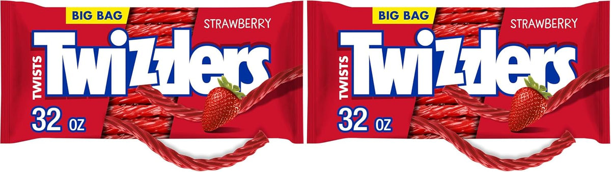 Twizzlers strawberry licorice twists style snacking option nutrition facts side view
