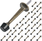 HOMOTEK 8 Pack Heavy Duty Solid Rigid Door Stop with Soft Rubber Tip, Zinc Die Cast Door Stopper Protect Wall & Door,Brass Bronze - Image 10
