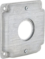 Hubbell-Raco 906C 1 Duplex Receptacle and Toggle Switch 4-Inch Square Exposed Work Cover, Steel - Image 10
