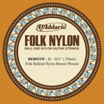 D'Addario BEC032 Folk Nylon Guitar Single String, Clear Nylon, Ball End, .032 - Image 10