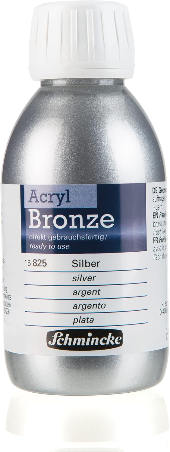 Schmincke professional metallic paint jar angle view