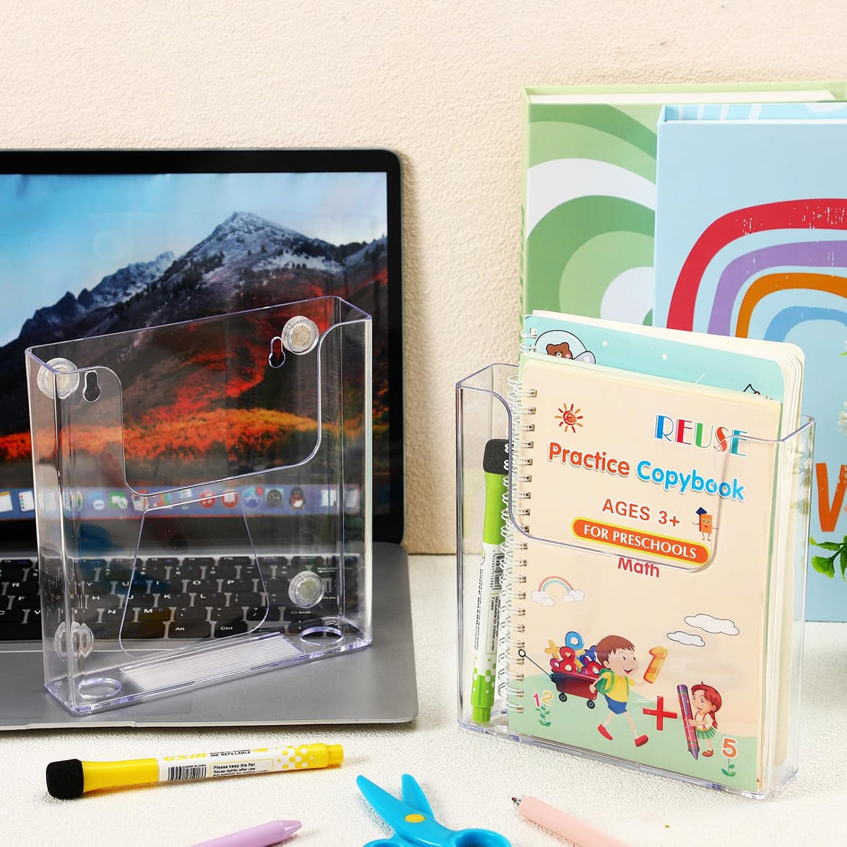 Thyle clear acrylic literature stand filled with neat promotional flyers