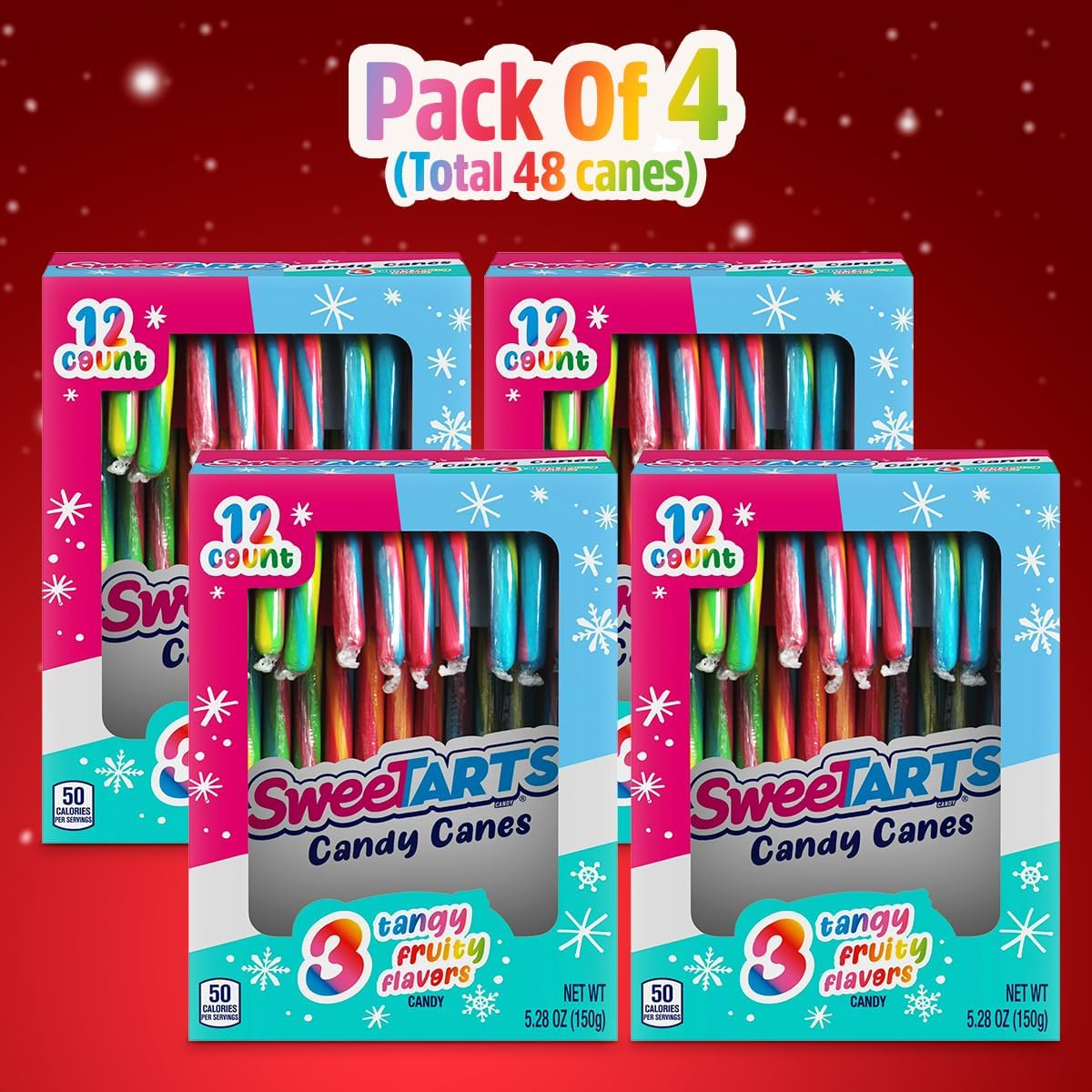 American imported Christmas candy canes pack of forty eight bulk sweet treats
