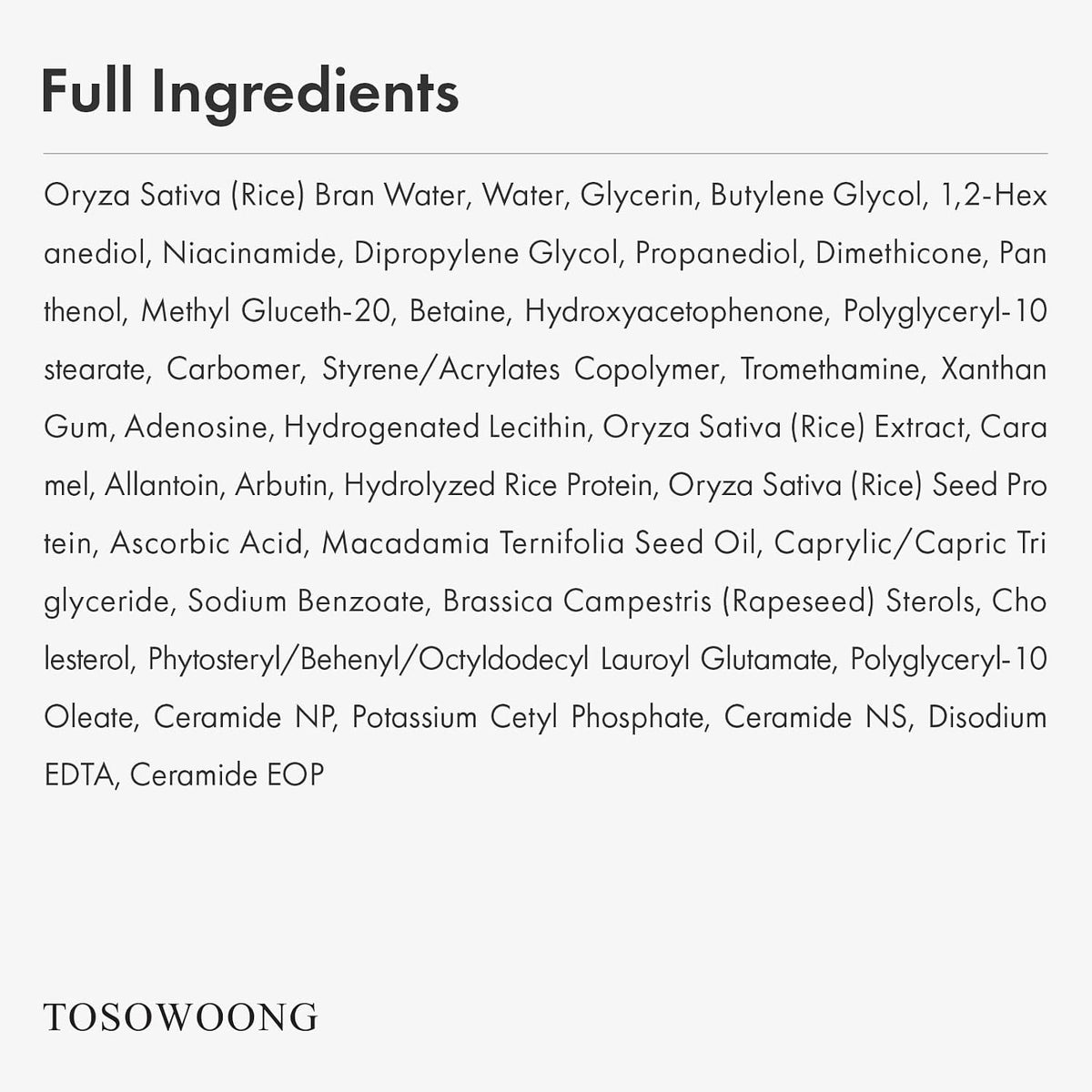 Tosowoong Rice Glow Milky Toner skincare routine essential