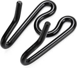 MOZETO rust resistant black metal dog prong links laid out on a clean backdrop