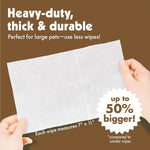 Petkin thick grooming cloths for cleaning pet face ears and body.