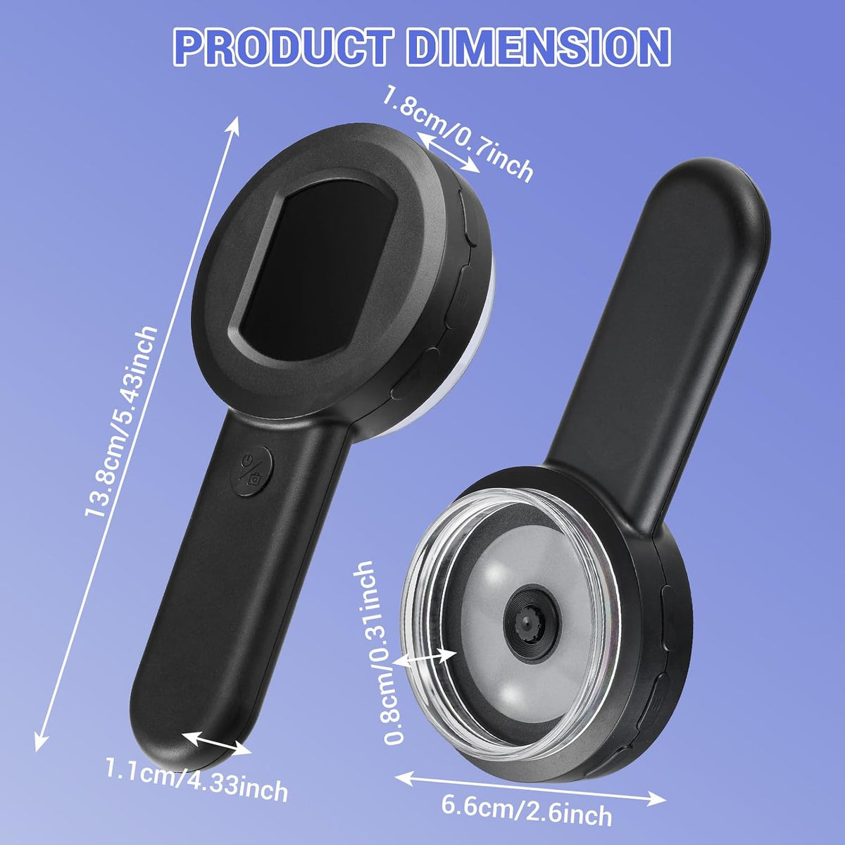 GAMKII 100X digital magnifier packaged for USA import