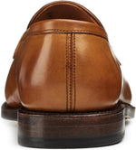Allen Edmonds Lake Forest penny loafer walnut leather texture
