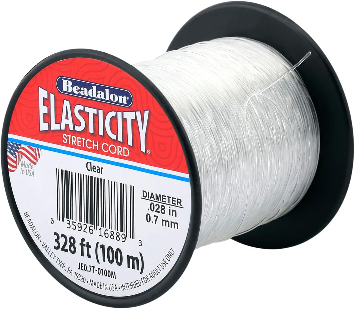 Beadalon Elasticity Stretch Cord Elastic Cord | Black | Latex-Free Rubber | 1.0 mm 5 m Spool for Bracelet Jewelry Making - Image 13