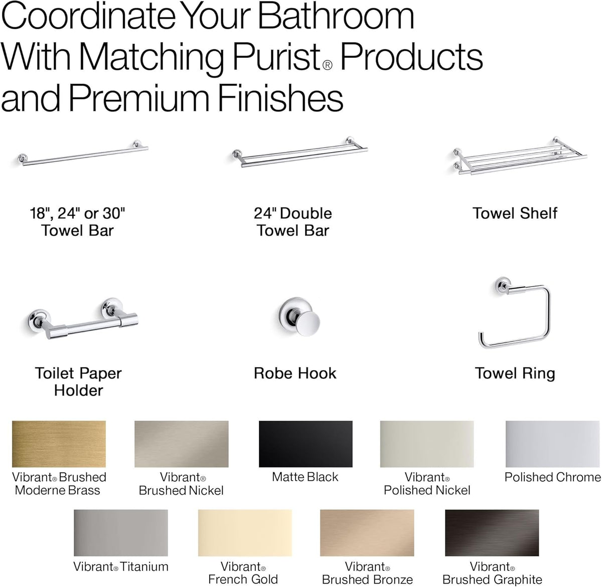 Kohler K-14440-CP bathroom accessory packaging and hardware