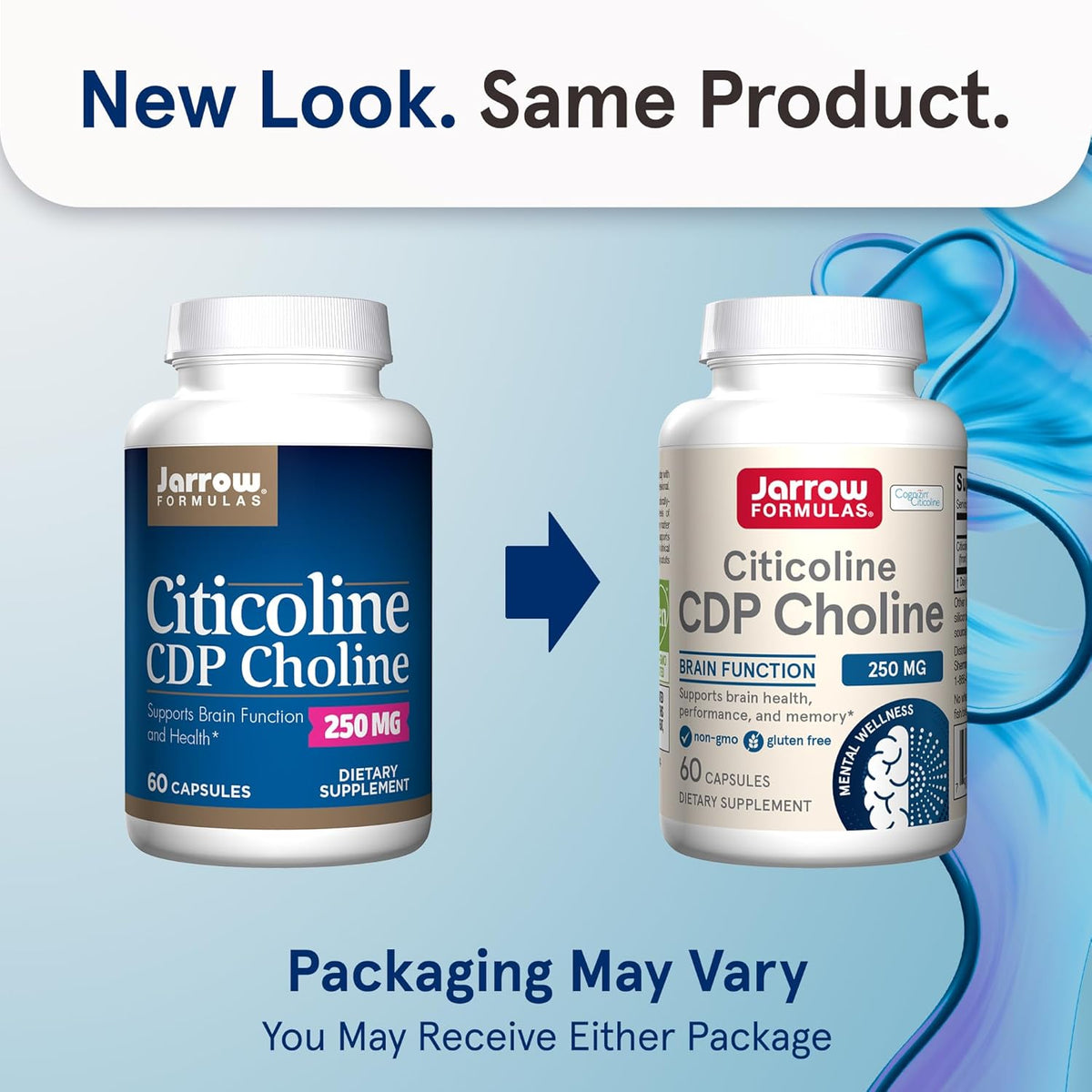 Jarrow Formulas Citicoline 60 capsules supplement label