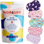 HIDE And SEE Kids Eye Patches Unicorn World front retail packaging box showcasing the colorful fantasy theme designs.
