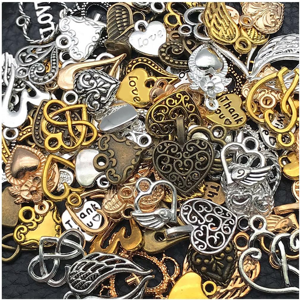 WOCRAFT 100pcs Flowers Charms for Jewelry Making Assorted Jewelry Bangle Bracelet Charms Wholesale Mixed Bulk Metal Earring Charms for DIY Necklace Keychain Craft Supplies (SN880) - Image 14