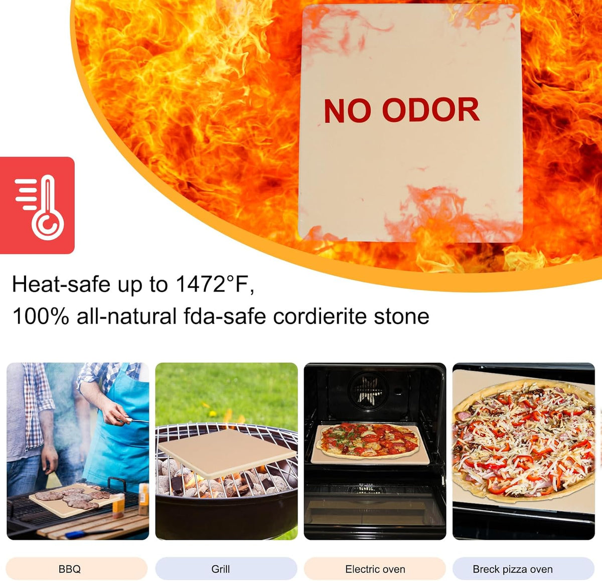 Garpernics camp oven pizza stone thickness detail