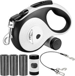 Vtopvmax 26ft retractable dog leash front view in white