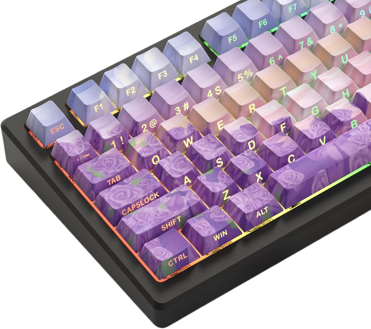 dagaladoo White Topographic Keyboard keycaps,Double Shot PBT keycaps | Shine Through Keycaps dye-sub,Side Print,Cherry Profile keycaps for Mechanical Keyboard 60%/65%/75%/TKL/96%/100% US Layout - Image 14