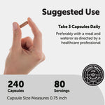 Micro Ingredients Shilajit 240 count capsules container side profile