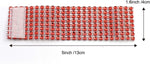 Demonstration of sturdy velcro fastener on red napkin ring wrap