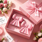 LemonRoad 2 pieces decorative pink bow ceramic shakers complete set