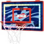 Jesser branded indoor mini basketball hoop with LED scoreboard front view