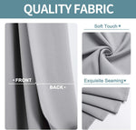 ChrisDowa room darkening drape fabric texture and solid color detail.