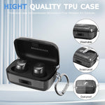 Sennheiser Momentum wireless earbuds case inside transparent TPU shell