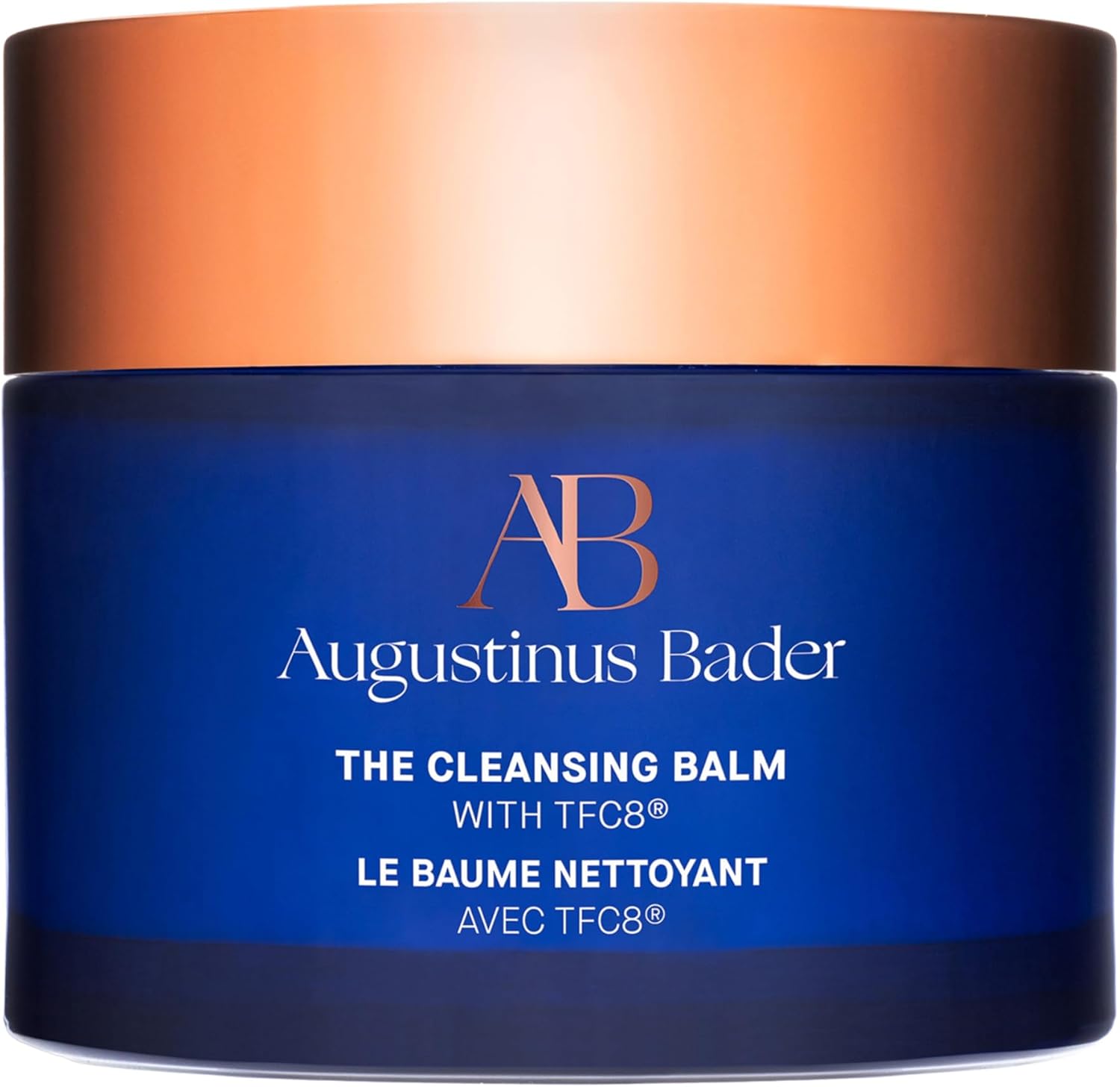 Augustinus Bader The Cleansing Balm glass jar with gold lid for face cleansing